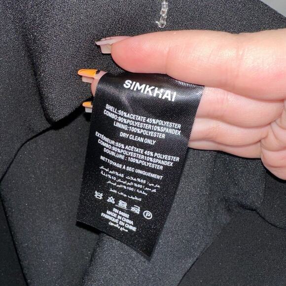 Jonathan Simkhai Arta Bustier Rhinestone Strapless Mini Cocktail Dress Black XS - Picture 11 of 13